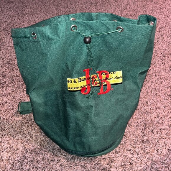 J&B Old Scotch Whiskies Strap Shoulder Sling Bag Backpack Green Embroidery Logo - Picture 1 of 6
